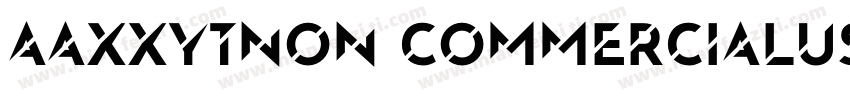 AaXXYTNon CommercialUse字体转换